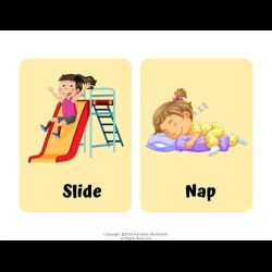 Actions Verbs Flashcards For Kids Worksheet