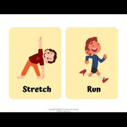 Actions Verbs Flashcards For Kindergarten Worksheet