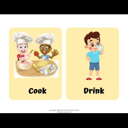 Actions Verbs Flashcards Worksheet