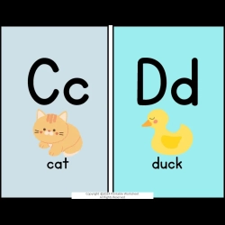 Alphabet Flashcards Printable Worksheet