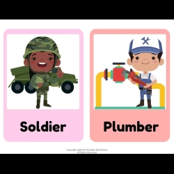 Community Helpers Flashcards For Kids Worksheet