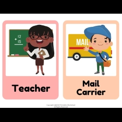 Community Helpers Flashcards Free Download Worksheet