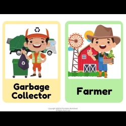 Community Helpers Flashcards Printable Worksheet