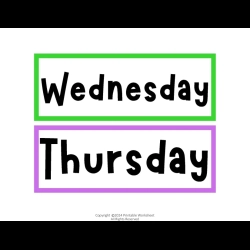 Days Of The Week Flashcards Pdf Free Worksheet