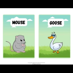 Farm Animals Flashcards Pdf Free Worksheet
