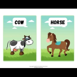 Farm Animals Flashcards Worksheet