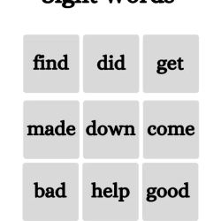 Free Sight Word Flashcards For Kindergarten Worksheet