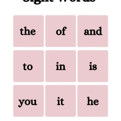 Free Sight Word Flashcards Printable Worksheet