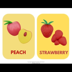 Fruit Flashcards For 3rd Grade Worksheet