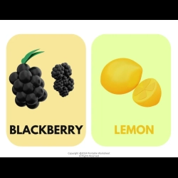 Fruit Flashcards For Free Worksheet