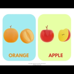 Fruit Flashcards Printable Worksheet