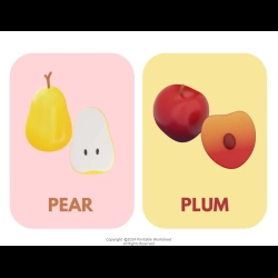 Fruit Flashcards To Print Worksheet