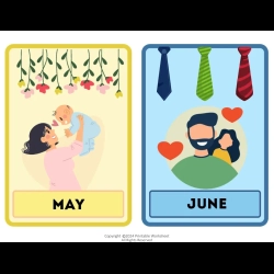 Months Of The Year Flashcards For Free Worksheet