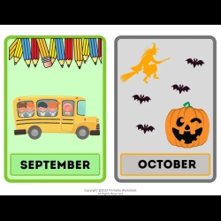 Months Of The Year Flashcards Free Download Worksheet