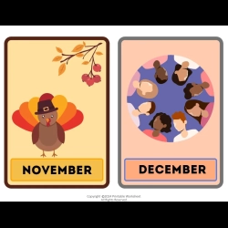 Months Of The Year Flashcards Pdf Free Worksheet