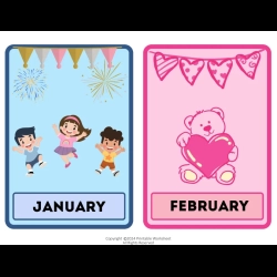 Months Of The Year Flashcards Worksheet