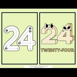 Number Flashcard Easy Worksheet
