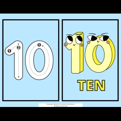 Number Flashcard For 1st Grade Worksheet