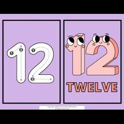 Number Flashcard For 2nd Grade Worksheet