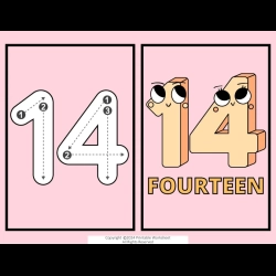 Number Flashcard For 3rd Grade Worksheet