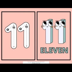 Number Flashcard For Grade 1 Worksheet