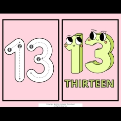 Number Flashcard For Grade 2 Worksheet