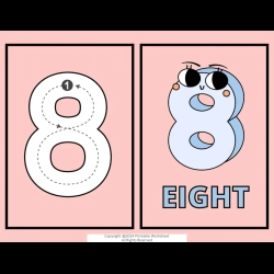 Number Flashcard For Kids Worksheet