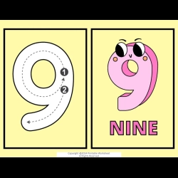 Number Flashcard For Kindergarten Worksheet