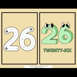 Number Flashcard Preschool Worksheet