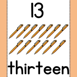 Number Flashcards Worksheet For Grade 2
