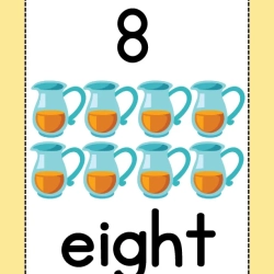 Number Flashcards Worksheet For Kids