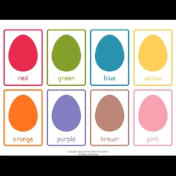 Printable Colors Flashcards Worksheets