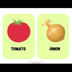 Vegetables Flashcard For Free Worksheet
