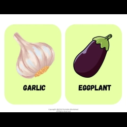 Vegetables Flashcard For Kindergarten Worksheet