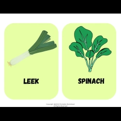 Vegetables Flashcard Pdf Free Worksheet