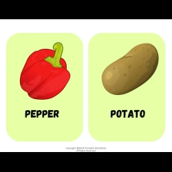 Vegetables Flashcard Printable Worksheet
