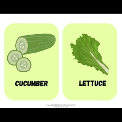 Vegetables Flashcard Worksheet