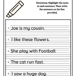 Highlight The Noun Download Worksheet