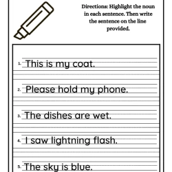 Highlight The Noun Free Download Worksheet