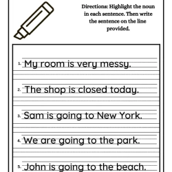 Highlight The Noun Worksheet