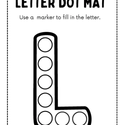 Letter Dot Mat For 2nd Grade Worksheet