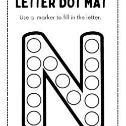Letter Dot Mat For 3rd Grade Worksheet