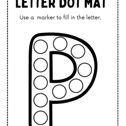 Letter Dot Mat For 4th Grade Worksheet