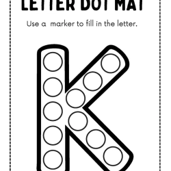 Letter Dot Mat For Grade 1 Worksheet