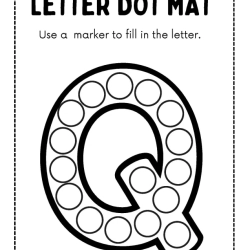 Letter Dot Mat For Grade 4 Worksheet