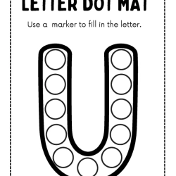 Letter Dot Mat For Grade 6 Worksheet