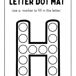 Letter Dot Mat For Kids Worksheet