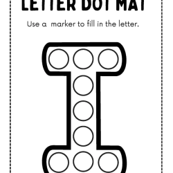 Letter Dot Mat For Kindergarten Worksheet