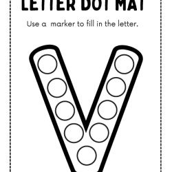 Letter Dot Mat For Toddlers Worksheet