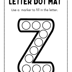 Letter Dot Mat Preschool Worksheet